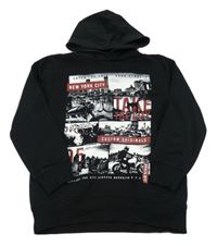 Čierna mikina s městem a kapucňou C&A