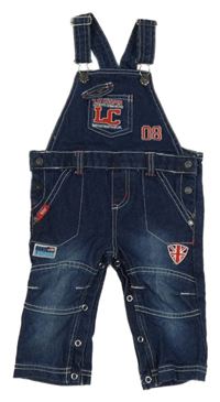 Tmavomodré laclové rifle s výšivkami Lee Cooper