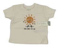 Nové - smetanové tričko se sluníčkem 