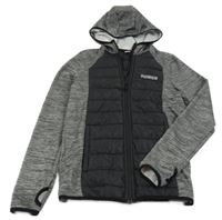 Černá sportovní bundomikina s nápisem a kapucí Yigga