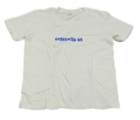 Biele tričko s nápisom