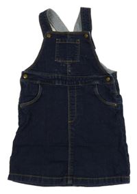 Tmavomodré laclové riflové šaty s kapsou M&S