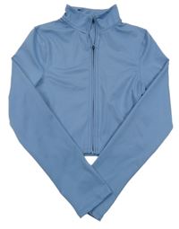 Modrá športová prepínaci crop mikina Peacocks