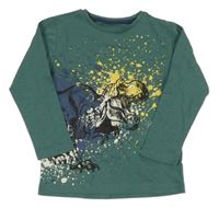 Zelené triko s dinem urban