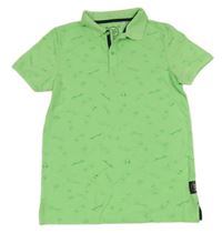 Zelené vzorované polo tričko se skaty C&A