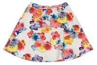 Smetanovo-farebná kvetovaná sukňa River Island