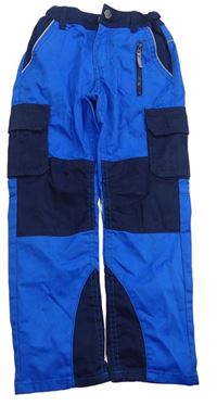 Modro-tmavomodré outdoorové cargo nohavice Topolino
