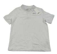 Biele polo tričko s logom Slazenger