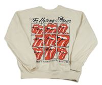 Smotanová mikina s potiskem - The Rolling Stones Zara