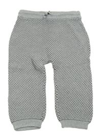 Sivé vzorované pletené tepláky H&M