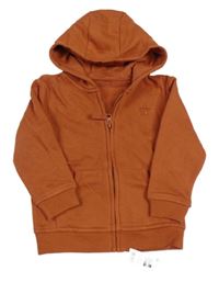 Nové - Rezavá propínací mikina s hvězdou a kapucí Dunnes Stores