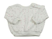 Bielo-ružová bodkovaná á mikina Matalan