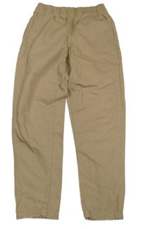 Béžové plátěné kalhoty 