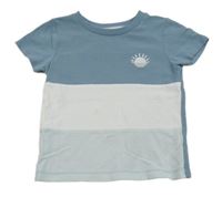 Modro-biele tričko so sluncem F&F