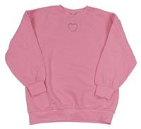 Ružová mikina s prestrihom a kamienkami Matalan