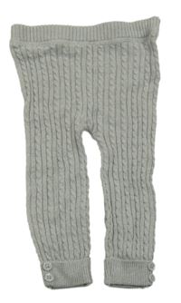 Sivé vzorované pletené tepláky