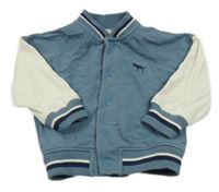 Šedomodro-smetanová baseballová mikina s dinem C&A