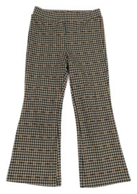 Béžovo-tmavomodro-hnedé vzorované úpletové flare legíny LC Waikiki