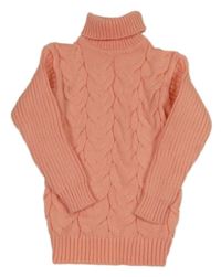 Korálový vzorovaný svetrový rolák