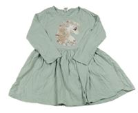 Zelené šaty s jednorožcom Dopodopo