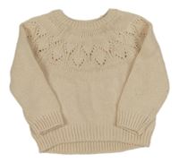 Béžový vzorovaný sveter Zara