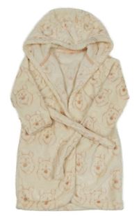 Smetanovo-růžový plyšový župan s Mevídkem Pú a kapucí George