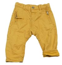 Horčicové podšité nohavice Orchestra