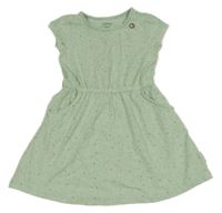 Světlezeleno-farebné bodkovaná é šaty Topolino