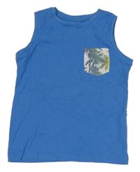 Modré tílko s palmami C&A