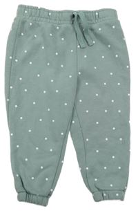 Zelenomodré puntíkaté tepláky Primark