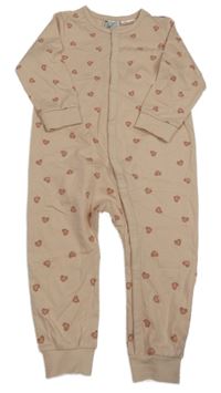 Světlerůžový overal se srdíčky H&M