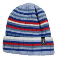 Modro-bílo-červená pruhovaná čepice 