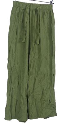 Dámské khaki culottes kalhoty