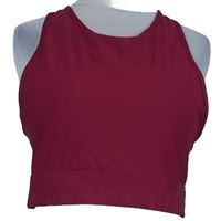 Dámský karmínový sportovní crop top 
