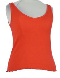 Dámsky červený rebrovaný crop top New Look