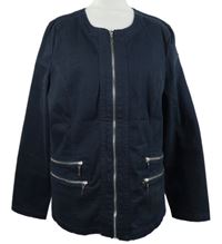 Dámská tmavomodrá plátěná bunda 