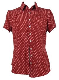 Dámská červená puntíkovaná haelnka 