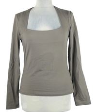 Dámske hnedé tričko H&M