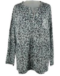 Dámská šedo-světlemodrá vzorovaná halenka Gina Benotti 