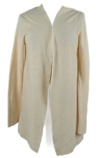 Dámsky smotanový rebrovaný svetrový cardigán Amisu