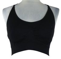 Dámský černý sportovní crop top F&F