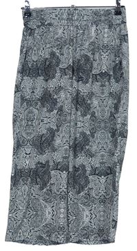 Dámske čierno-biele vzorované culottes nohavice Soyaconcept