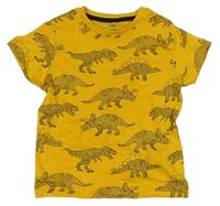 Žlté tričko s dinosaurami M&S
