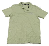Světleolivové polo tričko s nápisem Jack & Jones