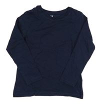 Tmavomodré tričko H&M