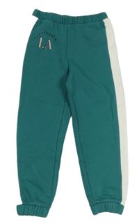 Zeleno-bílé tepláky s nápisem M&S