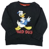 Čierna mikina s kačerem Donaldem Disney