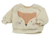 Béžová chlpatá mikina s líškou George