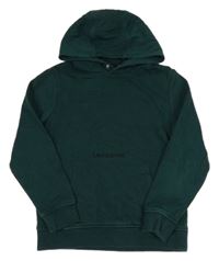 Tmavozelená mikina s písmeny a kapucňou George