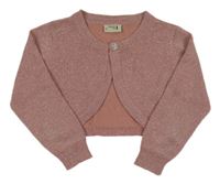 Ružové trblietavé pletené bolerko Next